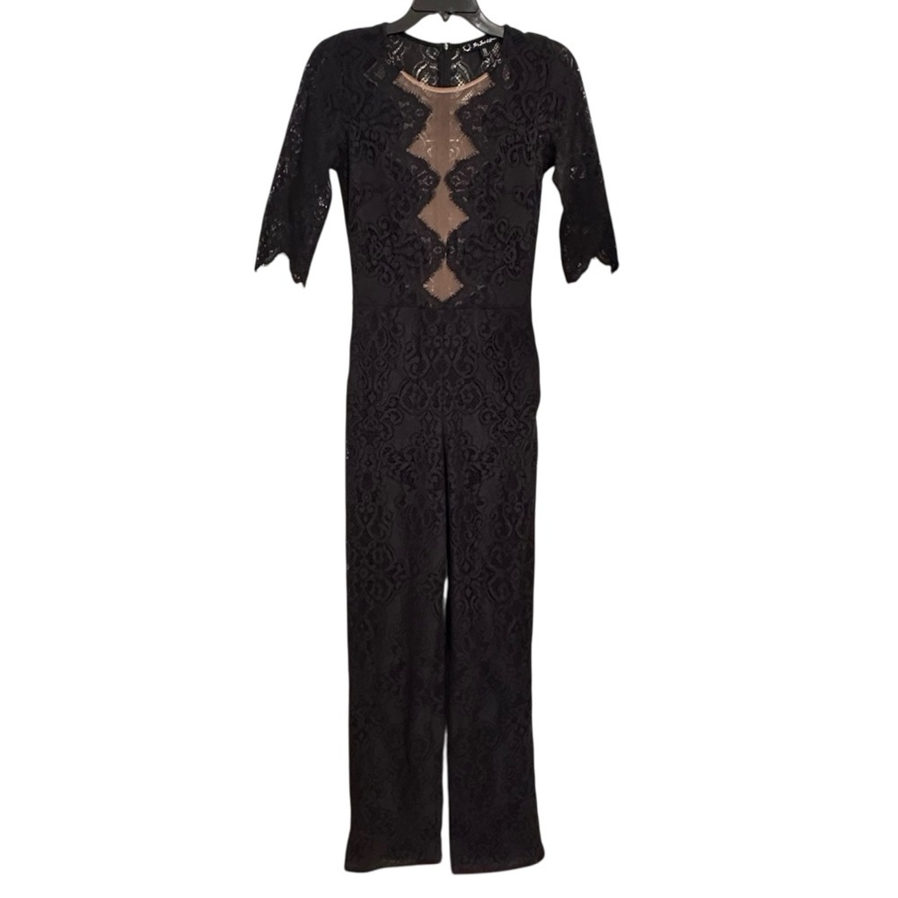 🔥 HOST PICK 🔥 For Love And Lemons Noir Black Lace Jumpsuit S - Picture 2 of 10